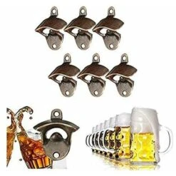 Set Of 6 Rustic Beer Bottles Wall Mounted With Fixing Screws For Chencafe Bar -Smart Home Appliance Store 99032049 5