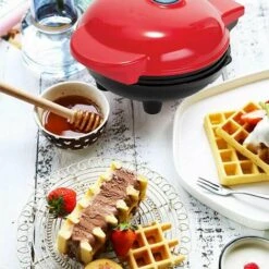 Waffle Maker, Mini Electric Waffle Maker Stainless Steel, Non-Stick Coating, Non-Slip Feet For Home Breakfast, Lunch, Or Personal Snacks -Smart Home Appliance Store 99555907 3